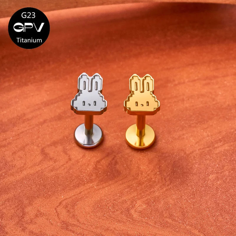 Titanium Ear Studs for Men and Women - Heart-Shaped Cartilage Jewelry