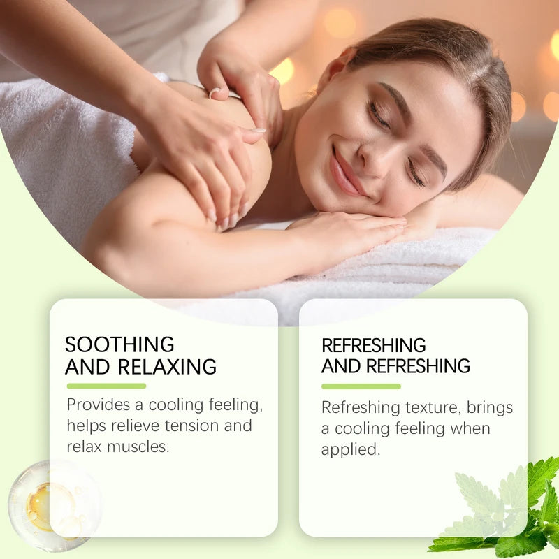 Multi-Functional Peppermint Body Massage Oil - Moisturizing Skin Care Essential Oil