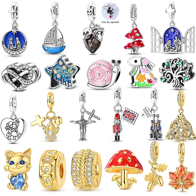 Sterling Silver Christmas Nativity Pendant with Adjustable Chain for DIY Jewelry