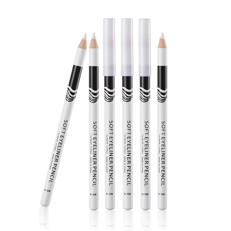 White Waterproof Eyeliner Pencil for Brightening and Eye Definition - Soft & Long-Lasting Makeup Tool