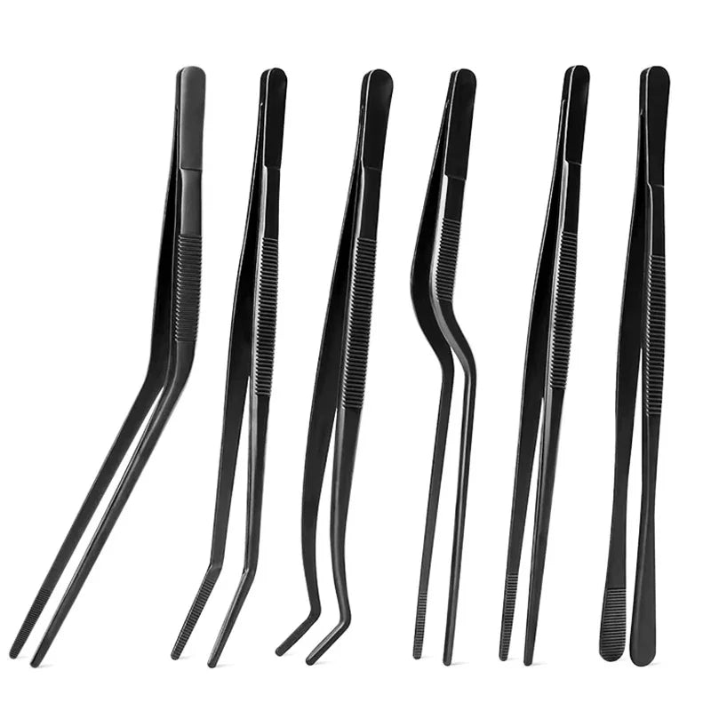 Professional Stainless Steel Kitchen Tongs Set - Multiple Colors, 3/5/6 pcs