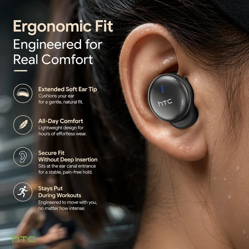 Wireless Bluetooth Earbuds with Mic Noise Reduction In-Ear Headphones
