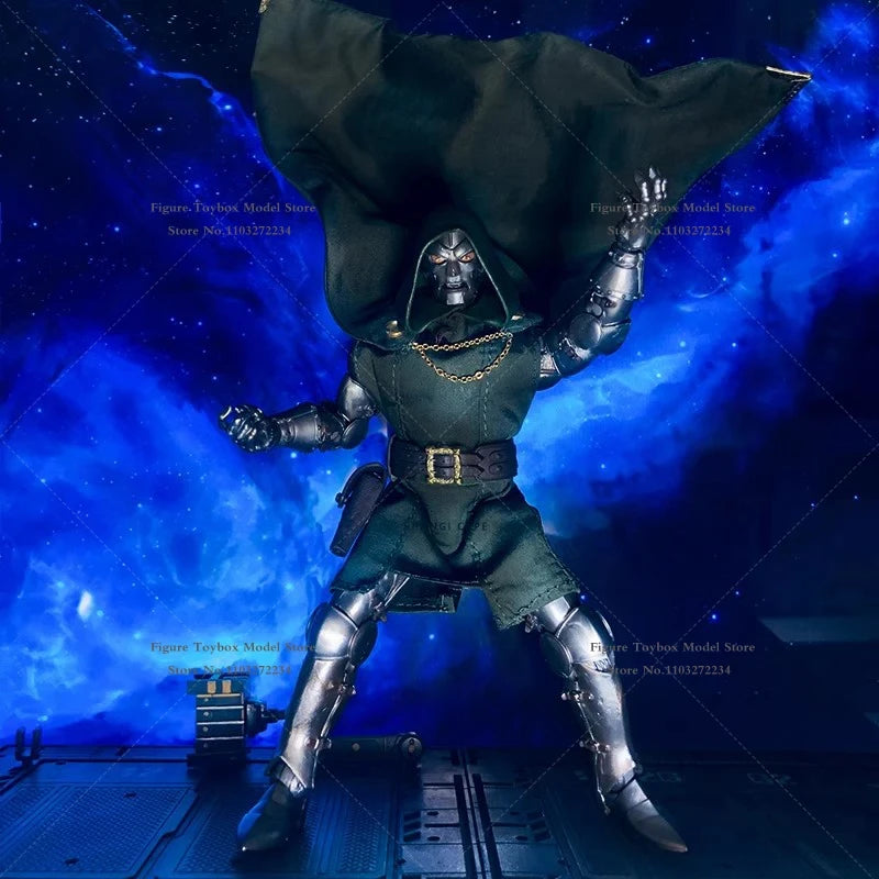 12 Scale Action Figure Cloak Set for 6-Inch Toy Figures - Doctor Doom Soldier Style