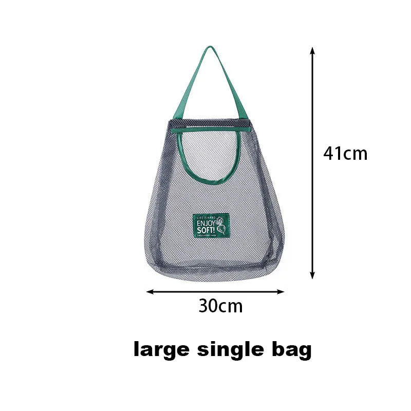 Reusable Mesh Storage Bags for Kitchen Fruit and Vegetable Organization