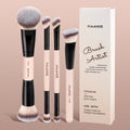 4-Piece Makeup Brush Set for Foundation Concealer Blending - Synthetic Bristles