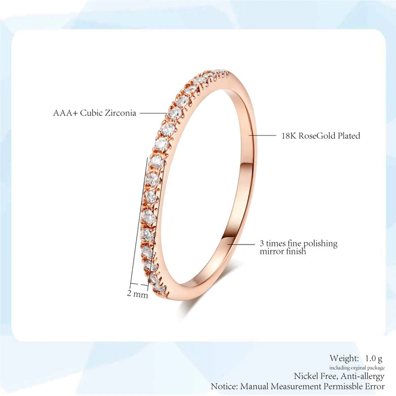 Minimalist Engagement Rings for Women Dainty Micro Pave Cubic Zirconia Jewelry