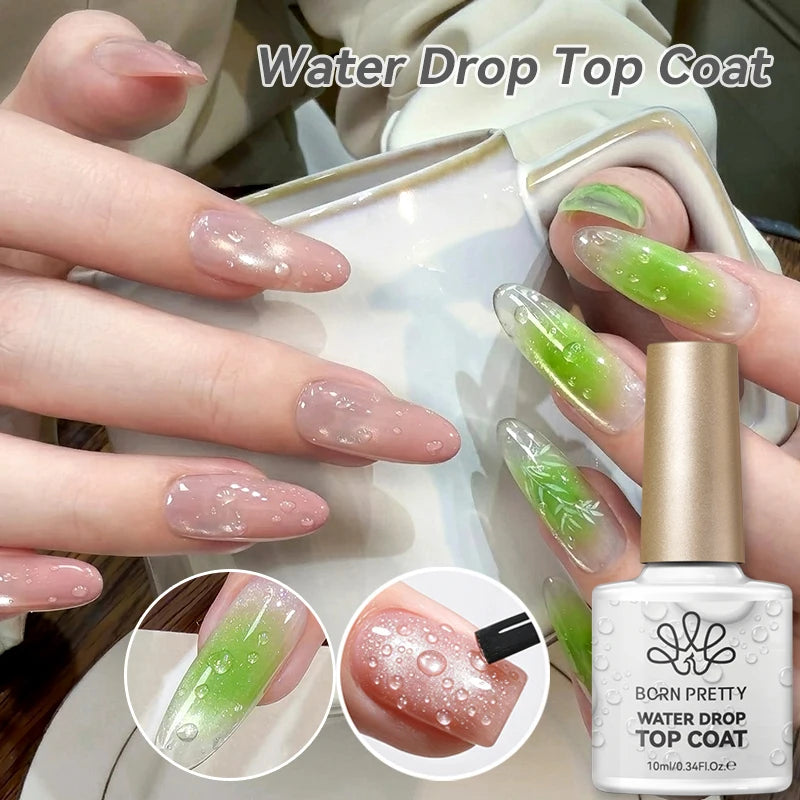 Water Drop Top Coat Gel Nail Polish Set - Semi-Permanent UV/LED Manicure