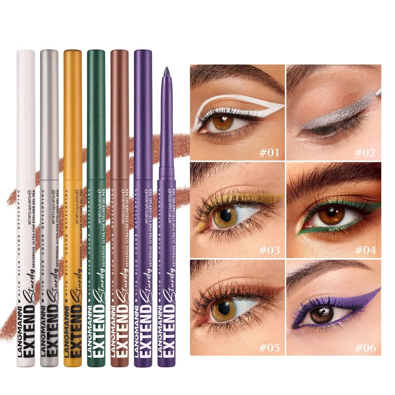 Waterproof 2-in-1 Eye Liner & Shadow Pencil Set - Lasting, Rotating, Matte Finish