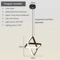 Modern Black LED Pendant Light Fixture for Dining Room Kitchen Living Room