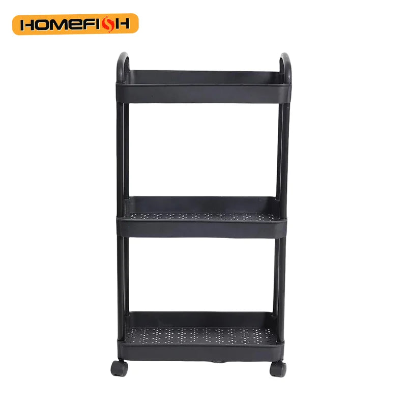 Multi-Layer Mobile Storage Cart with Wheels for Kitchen Bathroom Bedroom