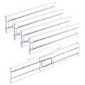 Adjustable Transparent Drawer Dividers Set for Clothes & Kitchen Storage