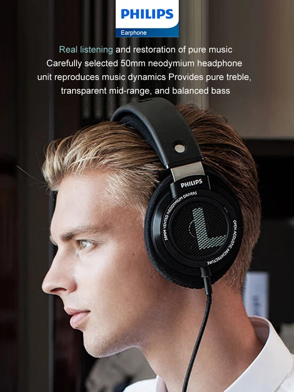 Wired Gaming Headphones with 3.5mm & 6.3mm Connectors, HiFi Stereo Sound, Portable Carrying Bag