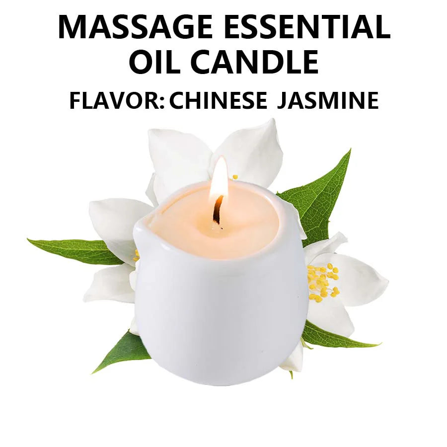 Natural Scented Massage Oil Candle with Coconut Wax - Hydrating, Low Heat, 1.69 oz