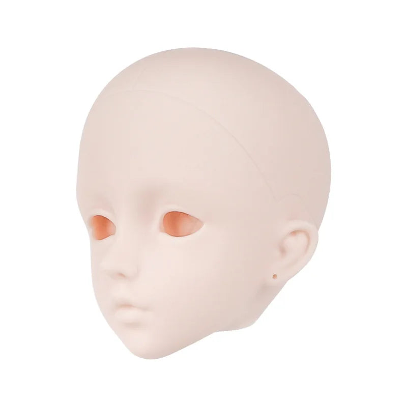 White 1/3 Doll Head for 60cm Ball-Jointed Doll DIY Accessories
