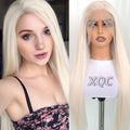 Long Blonde Synthetic Lace Front Wig for Women - Glueless, Straight, Natural Hairline