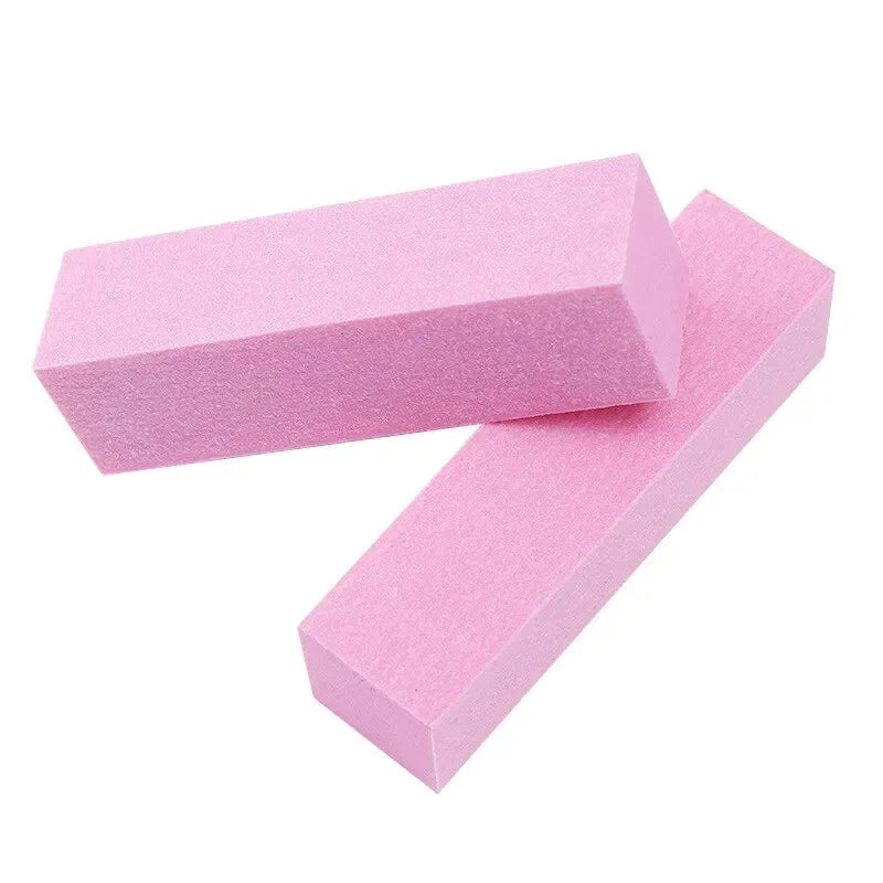 Pink Nail Buffer Blocks 10-Piece Manicure Pedicure File Set for Sensitive Nails