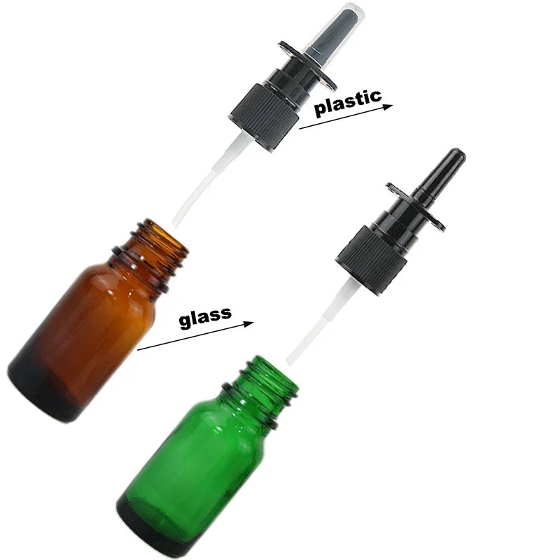 Refillable Glass Spray Bottles with Fine Mist Sprayer - Portable Nasal & Travel Use