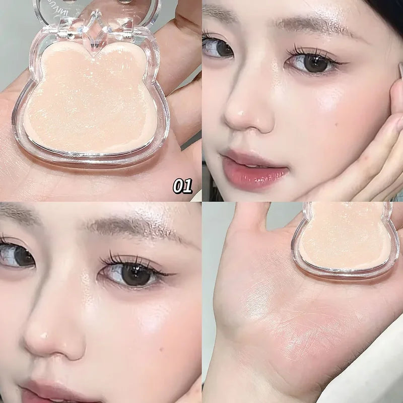 Water-Activated Highlighter Plate for Face Contouring & Brightening - Natural Water Light Effect