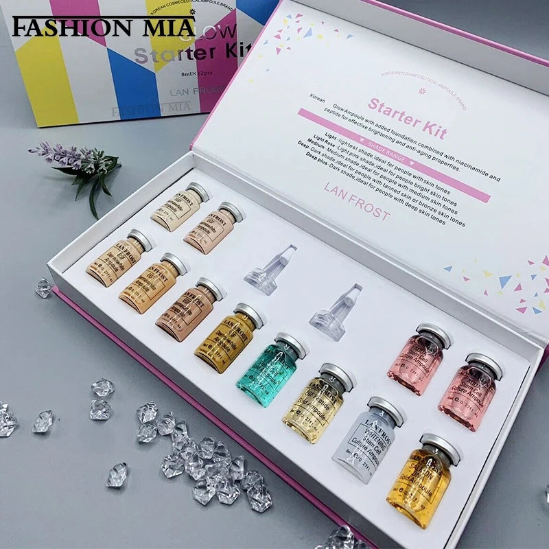 Korea BB Cream Glow Pigment Foundation & Concealer Kit - Long-Lasting Moisturizing Skin Care