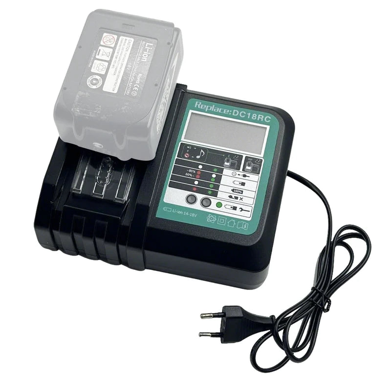 Battery Charger for Makita 14.4V-18V Li-ion Power Tools with LED Display