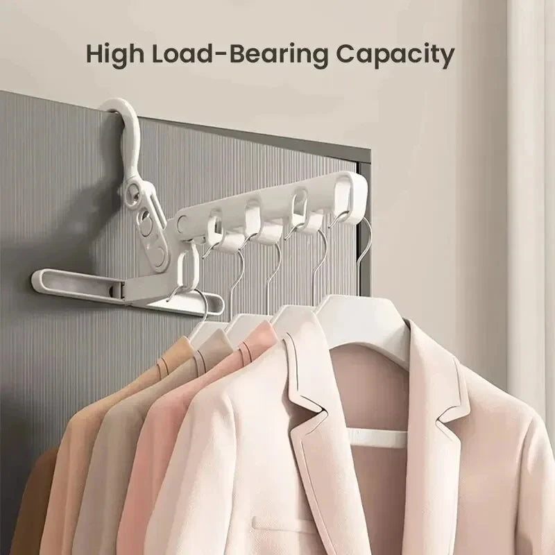 Portable Foldable 5-Hole Clothes Hanger Outdoor Travel Drying Rack for Camping and Hotel