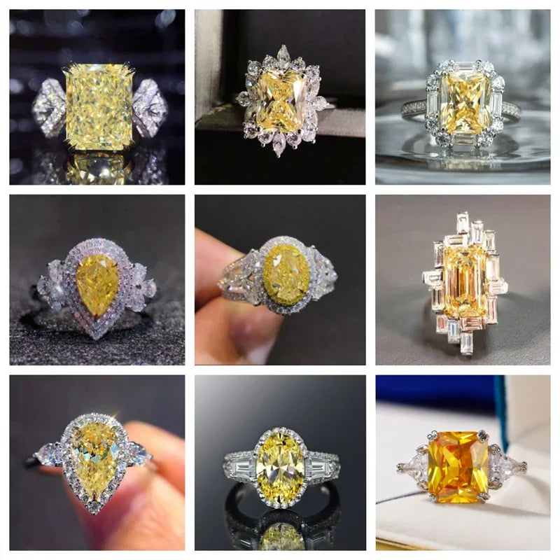 Elegant Women's Square Crystal Zirconia Ring - Wedding, Party & Fashion Jewelry