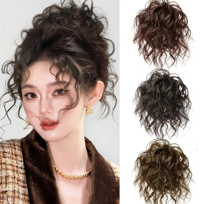 Voluminous Messy Bun Hair Extension Scrunchie for Daily Styling - Natural Look, Easy Wear