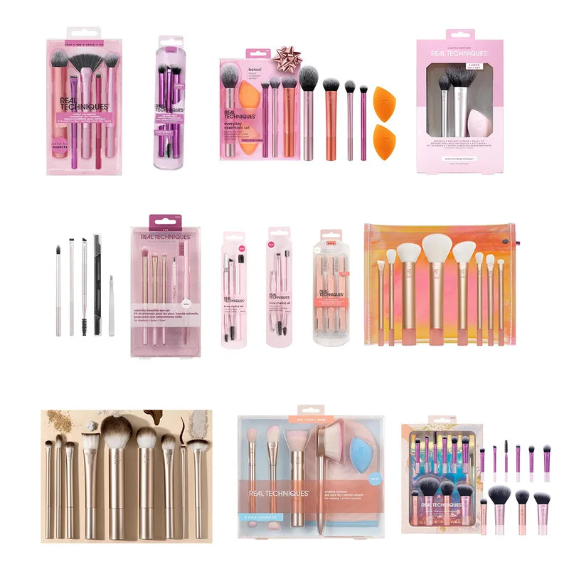 Complete Makeup Brush Set with Blenders and Eye Brushes - Multicolor Options