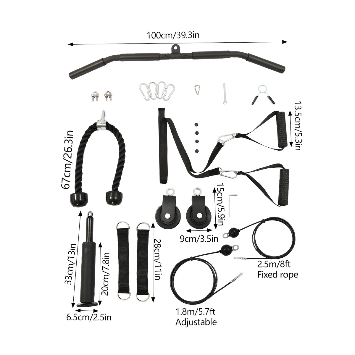 Cable Pulley System for Home Gym Fitness Strength Training Equipment