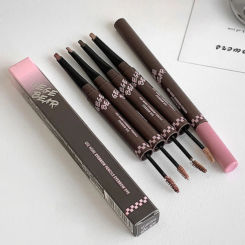 2-in-1 Eyebrow Pencil and Tinting Mascara - Waterproof Long-Lasting Natural Finish