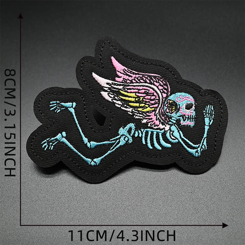 Halloween Iron-On Patches for Clothes Embroidery Pumpkin Ghost Devil Decor Set