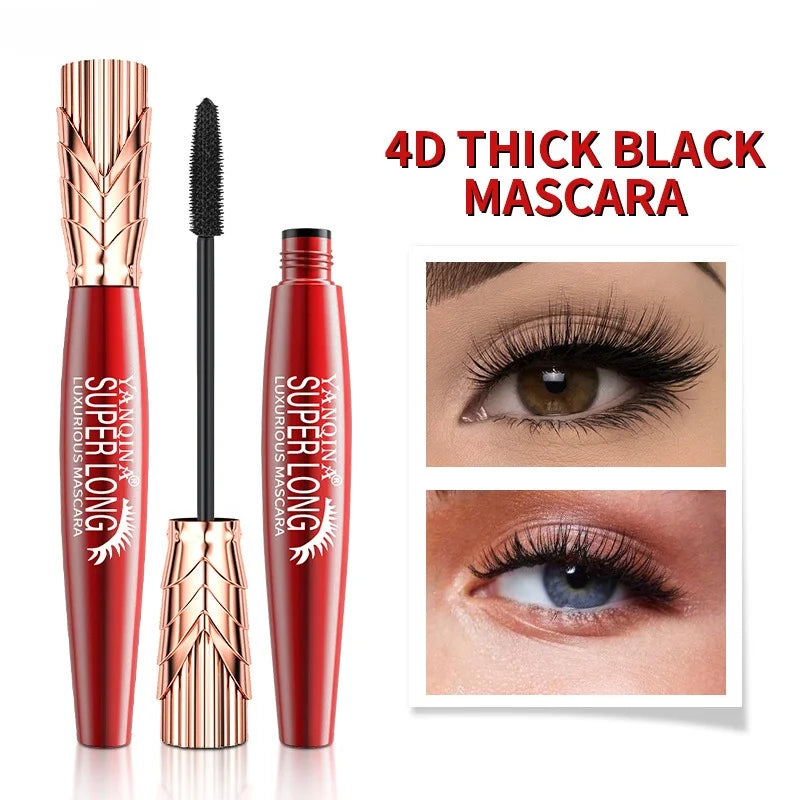 Waterproof 4D Lengthening Mascara - Volumizing, Smudge-Free, Long Lasting