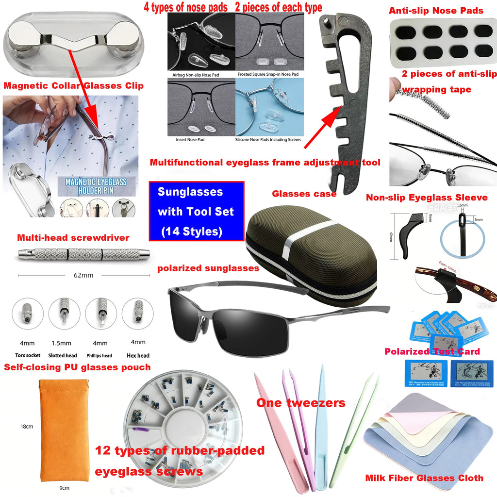 Polarized Cycling Sunglasses with Night Vision Goggles for Men and Women