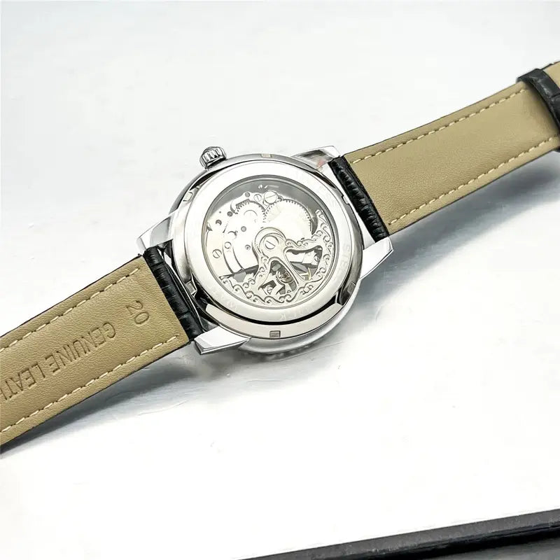 Luxury Men's Automatic Mechanical Watch - Business Casual Style, No Batteries Needed