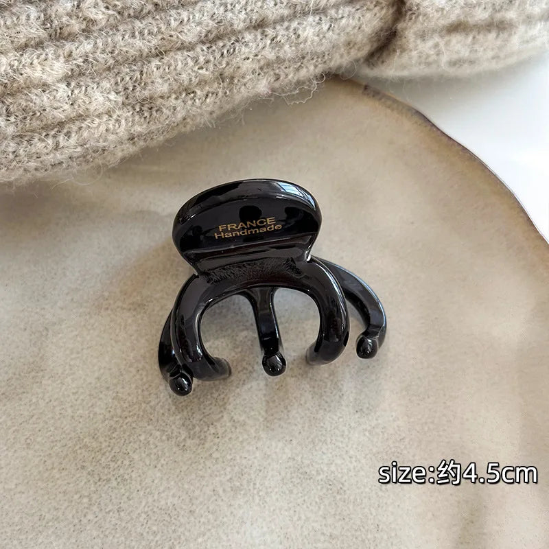 Elegant Retro French Hair Claw Clips for Women - High Ponytail Holders