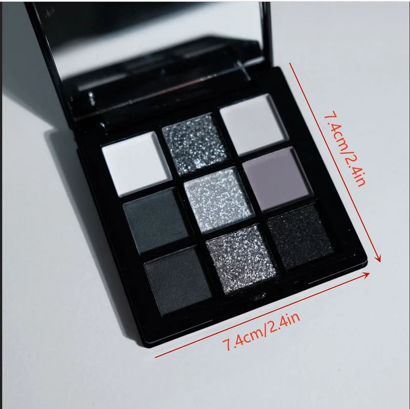 9 Color Waterproof Eyeshadow Palette - Matte & Shiny Smoky Eye Makeup