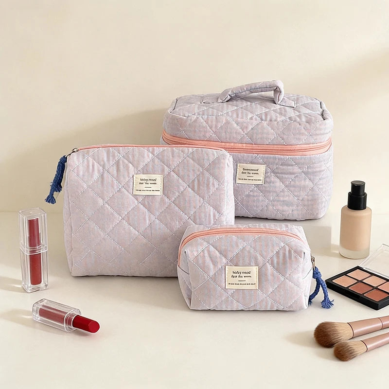 Airfriend Makeup Bag Pink Cosmetic Organizer Travel Toiletry Bag