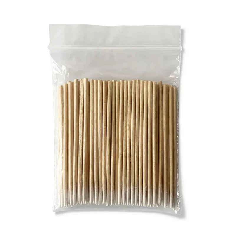 Micro Wood Cotton Swabs for Eyelash Extensions & Microblading - 100/500pcs