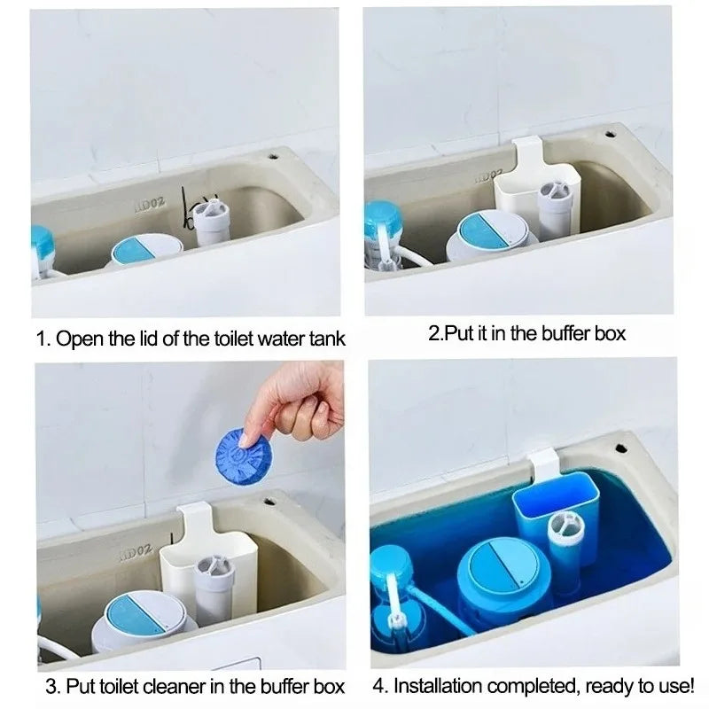 Toilet Bowl Cleaner Buffer Box - Slow-Release Dispenser for Toilet Tanks