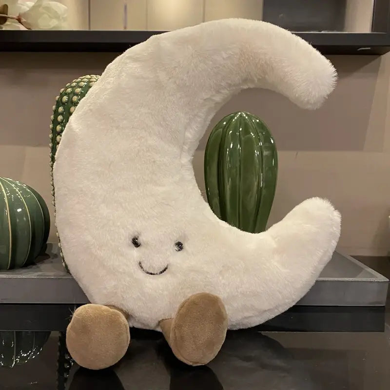 Cute Weather Plush Toy Set - Smile Moon & Sun Stuffed Decor for Kids