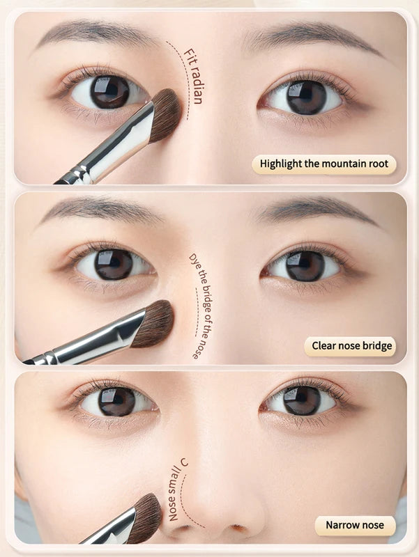 Soft Makeup Nose Shadow Brush for Sculpting and Dyeing - Diagonal Tool