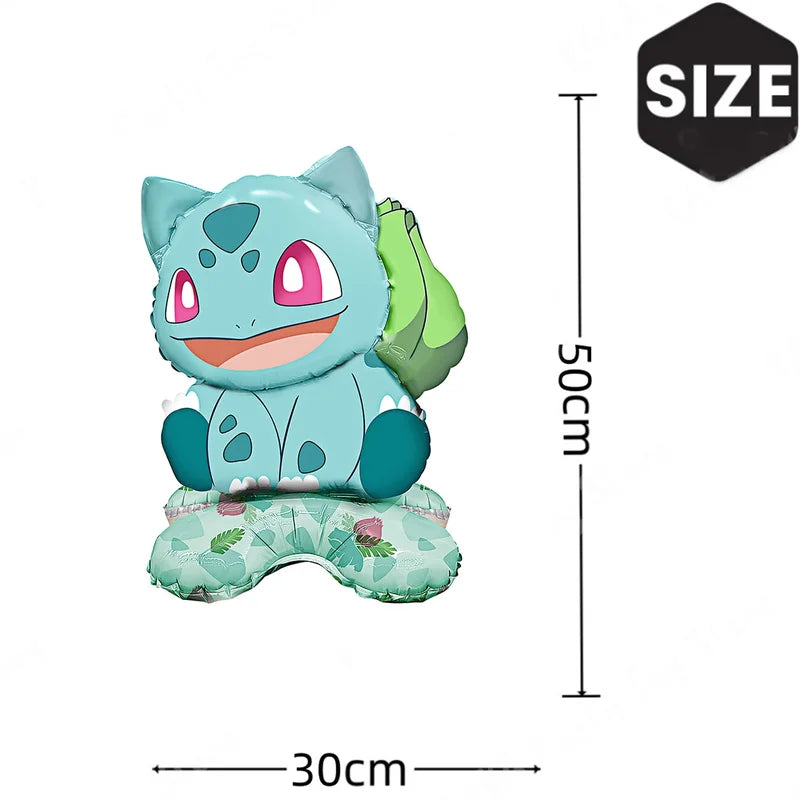 Pokemon Balloon Set for Kids Party - Pikachu Squirtle Bulbasaur Foil Decorations
