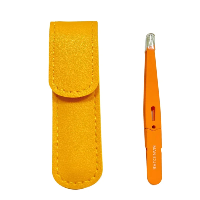 Eyebrow Tweezer Stainless Steel Slanted Hair Removal Tool for Eyebrows & Fine Hairs