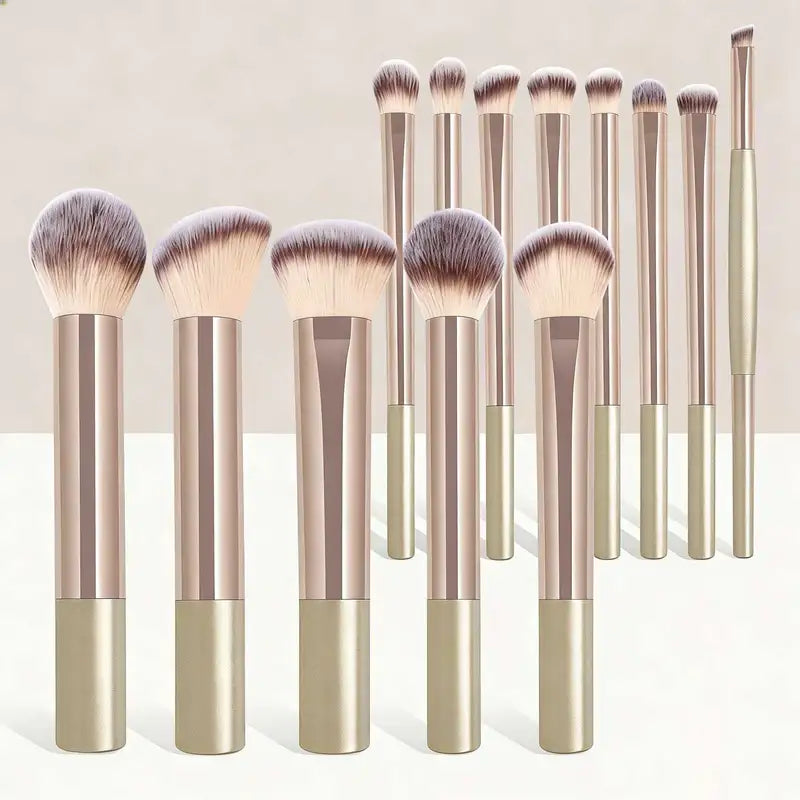 Makeup Brush Set with Makeup Bag & Air Puff Accessories - 13 or 17 Pieces