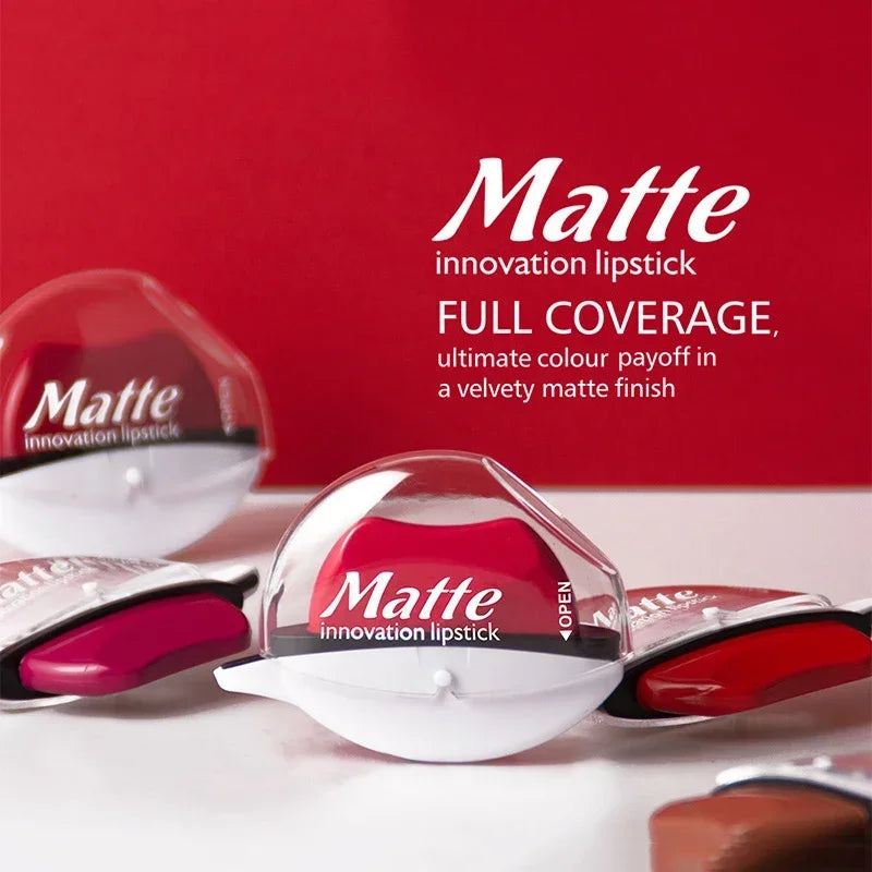 Lip-Shaped Lipstick Seal - Matte, Waterproof, Moisturizing Lip Gloss for Long-Lasting Makeup