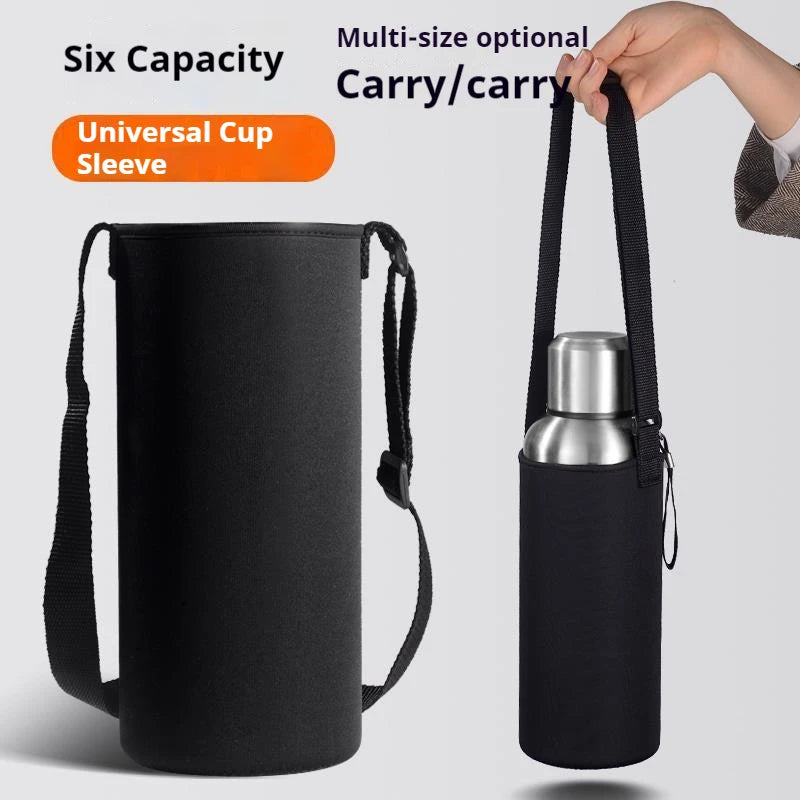 Insulated Neoprene Water Bottle Holder Pouch 750ML-1500ML Travel Thermos Cover