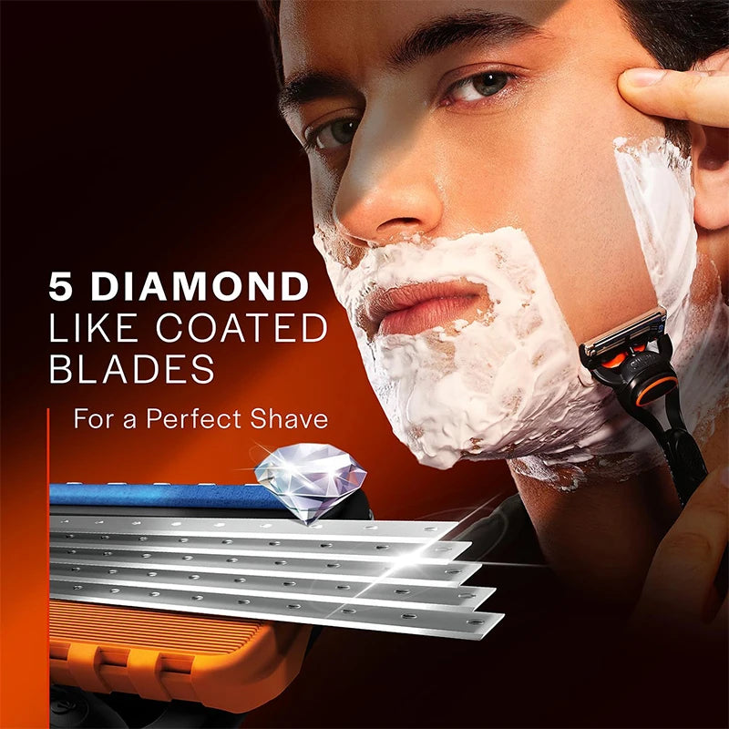 Men's Electric Razor with 5 Blades & Trimmer - Power Shaver, Multiple Colors