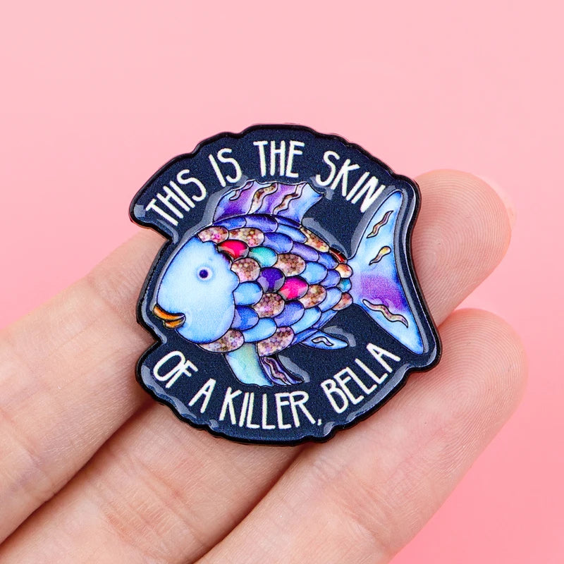 Colorful Fish Enamel Pin Brooch for Coat Lapel Jewelry Gift for Fans