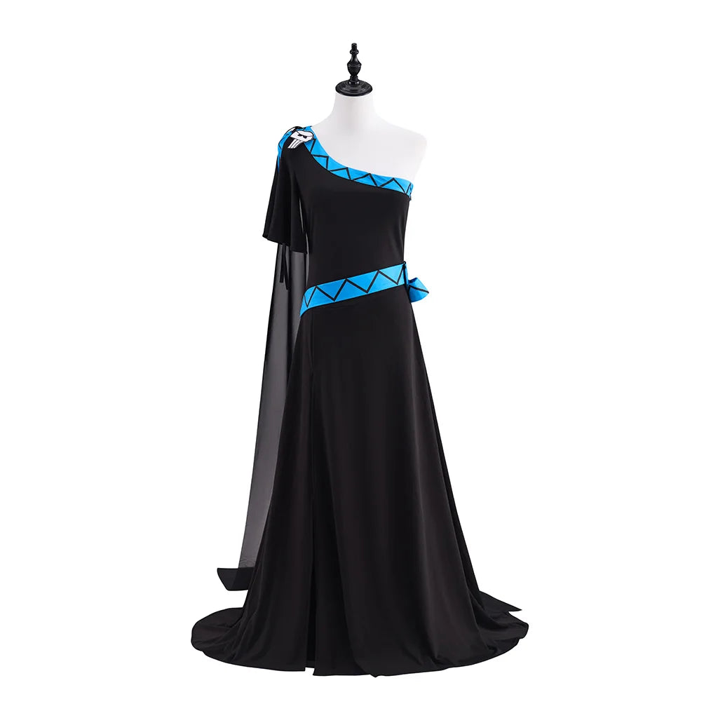Anime Hades Megara Cosplay Costume Robe Ball Gown for Women Halloween Fancy Dress