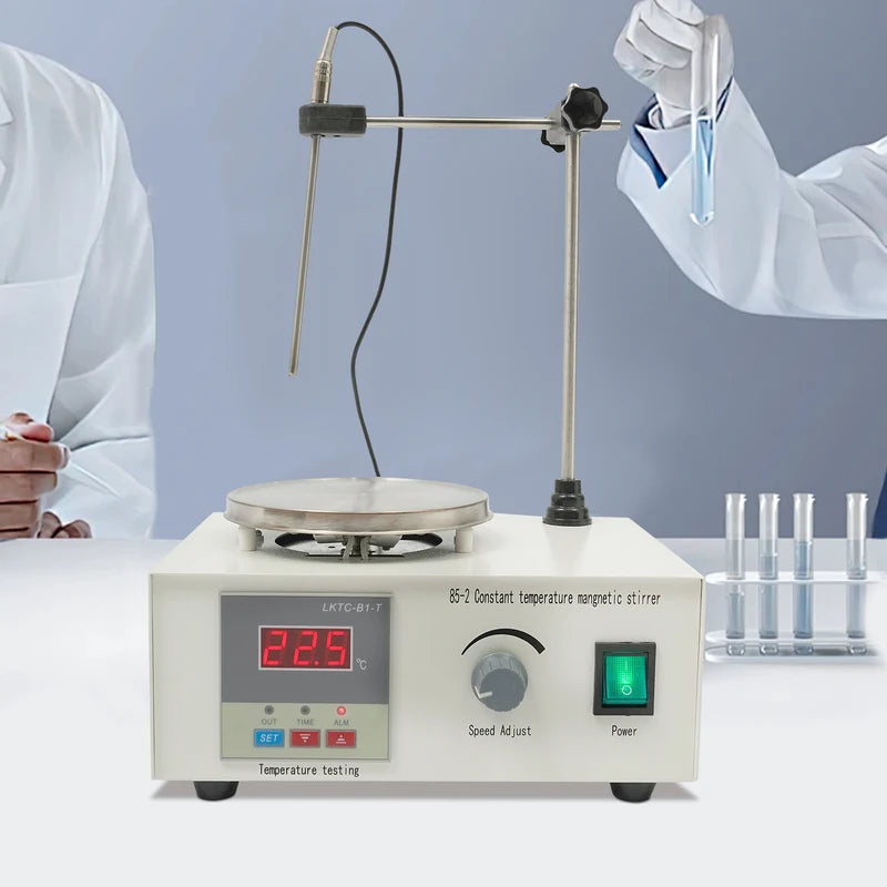 Magnetic Stirrer with Digital Temperature Control & Stepless Speed for Liquid Mixing